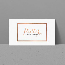 Tarjeta De Visita Logotipo de la Salon de Rosa simple con cenizas do