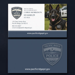 Tarjeta De Visita Logotipo de la Unidad de Policía K9 de Aplicación