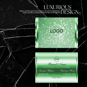 Tarjeta De Visita Logotipo de las estrellas luminosas del Purpurina 