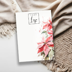 Tarjeta De Visita Logotipo de las flores de la Poinsettia roja Holde