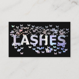 Tarjeta De Visita Logotipo de las mariposas holográficas de lujo