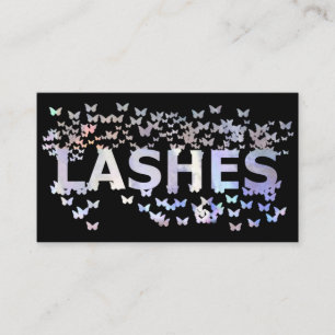 Tarjeta De Visita Logotipo de las mariposas holográficas de lujo