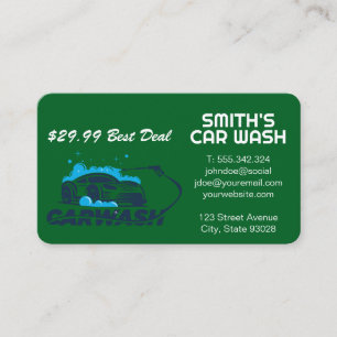 Tarjeta De Visita Logotipo de lavado de autos