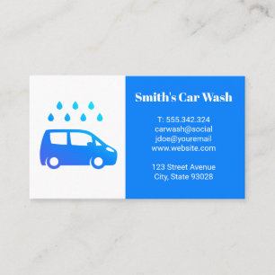 Tarjeta De Visita Logotipo de lavado de coches