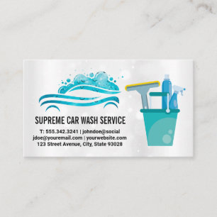 Tarjeta De Visita Logotipo de lavado de coches   Drogas de agua   He