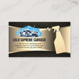 Tarjeta De Visita Logotipo de lavado de coches   Servicio de limpiez