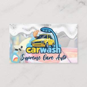Tarjeta De Visita Logotipo de lavado de coches   Suds de jabón