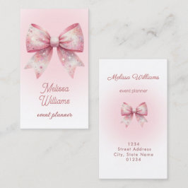 Tarjeta De Visita logotipo de lazo gradiente rosa