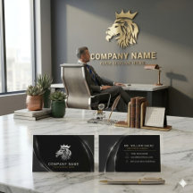 Logotipo de León Plateado Elegante Profesional