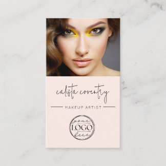 Tarjeta De Visita Logotipo de letra manuscrita rosa sonrojado Código