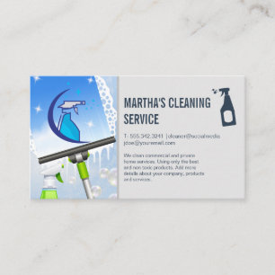 Tarjeta De Visita Logotipo de limpieza con spray Jabón para limpia