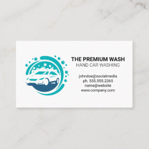 Tarjeta De Visita Logotipo de limpieza de coches