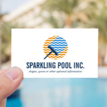 Logotipo de limpieza de piscinas Servicios de repa