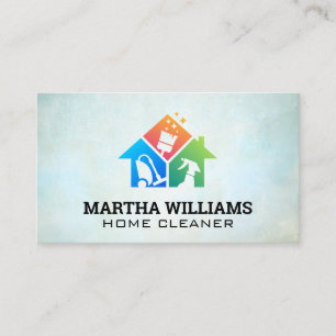 Tarjeta De Visita Logotipo de limpieza de pulverización de la sala d
