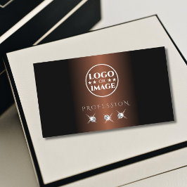 Tarjeta De Visita Logotipo de los diamantes de espuma de plata oscur