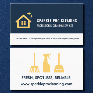 Tarjeta De Visita Logotipo de los servicios de limpieza de casas Mar