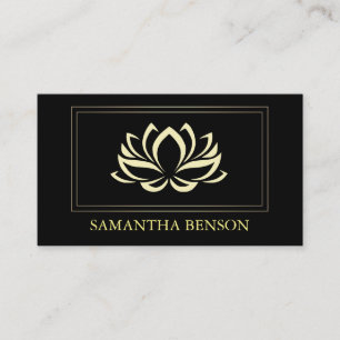 Tarjeta De Visita Logotipo de Loto Elegante Yoga Sanación Salud Medi