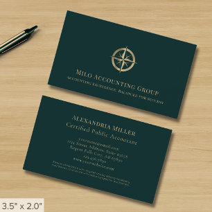 Tarjeta De Visita Logotipo de Lujo Profesional Contable