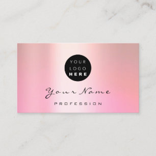 Tarjeta De Visita Logotipo de maquillaje Artista Cuidados rosa de la