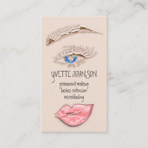 Tarjeta De Visita Logotipo de maquillaje de cuerdas de ojo QRCode Li