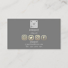 Tarjeta De Visita Logotipo de maquillaje de los cordones Lanza Oro G