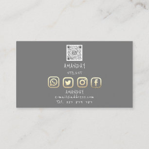 Tarjeta De Visita Logotipo de maquillaje de los cordones Lanza Oro G