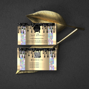 Tarjeta De Visita Logotipo de maquillaje de pelo uñas Drips SPA QRCo