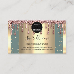 Tarjeta De Visita Logotipo de maquillaje de pelo uñas gotas SPA QR