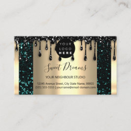 Tarjeta De Visita Logotipo de maquillaje de pelo uñas goteo SPA QRCo