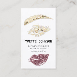 Tarjeta De Visita Logotipo de maquillaje permanente de Lash Brow Ros