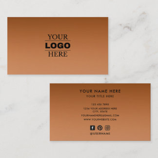 Tarjeta De Visita Logotipo de Marca Personalizado para Negocios Mode