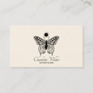 Tarjeta De Visita Logotipo de mariposa Esteticista