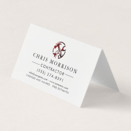 Tarjeta De Visita Logotipo de marketing para negocios de construcció