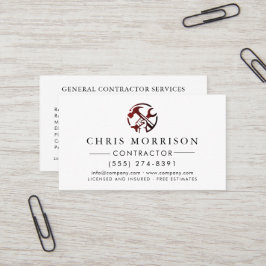 Tarjeta De Visita Logotipo de marketing para negocios de construcció