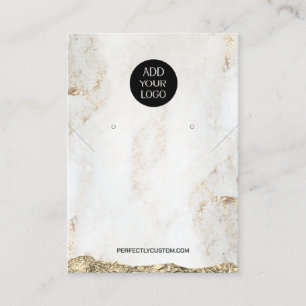 Tarjeta De Visita Logotipo de mármol dorado Atarros de collar de cód