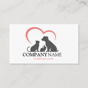 Tarjeta De Visita Logotipo de Mascota animal de perro Clínica veteri