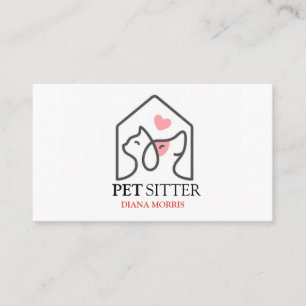 Tarjeta De Visita Logotipo de Mascota animal perro Mascota de la clí