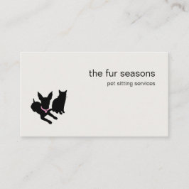 Tarjeta De Visita Logotipo de mascotas modernas de silueta sentada d