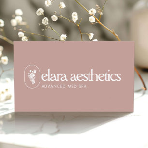 Tarjeta De Visita Logotipo de Med Spa Minimalista Cuidados de la Pie