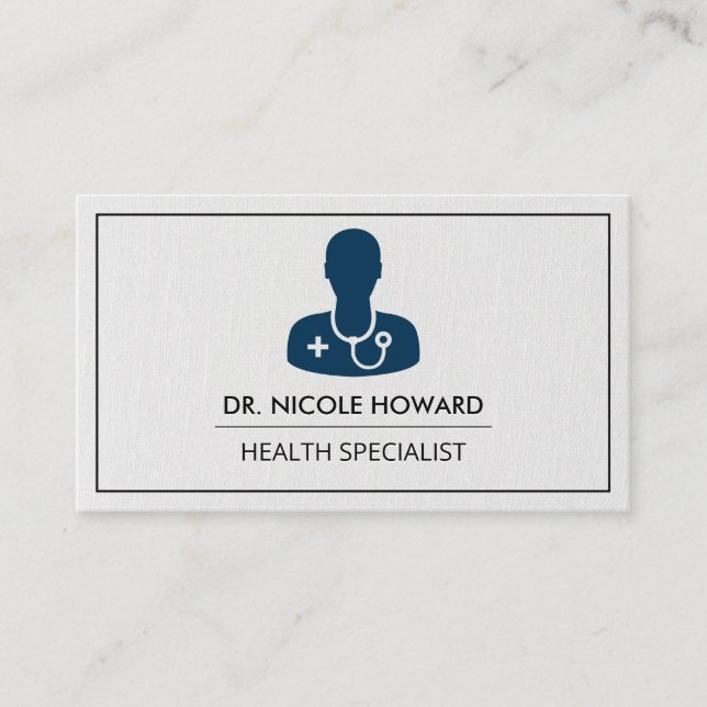 Tarjeta De Visita Logotipo de Médica médico | Médico (Anverso)