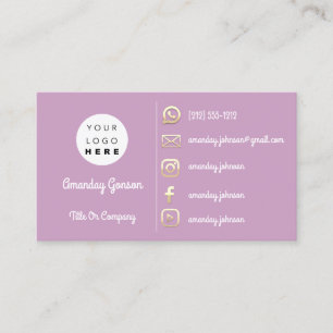 Tarjeta De Visita Logotipo de medios sociales Gold QR Code Gold Lava