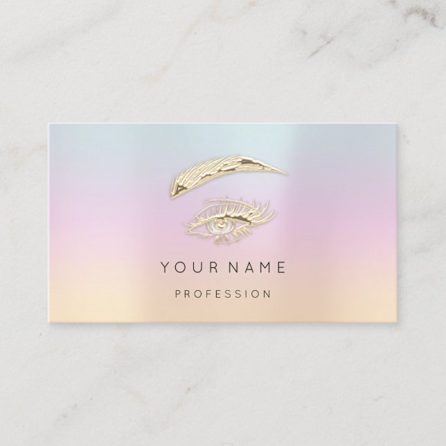 Tarjeta De Visita Logotipo de microblade QRCODE con colillas Eyelash (Anverso)