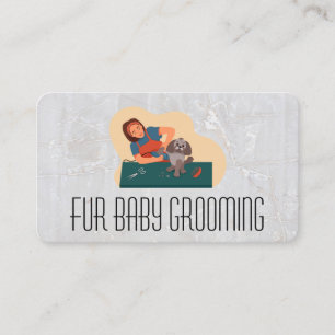 Tarjeta De Visita Logotipo de Modern Dog   Tijeras   Cuidado de Masc
