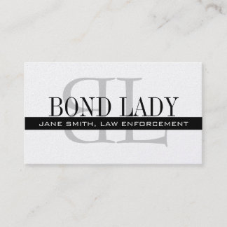 Tarjeta De Visita Logotipo de monograma de aplicación de la ley