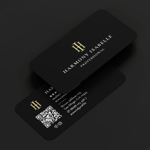 Tarjeta De Visita Logotipo de monograma de contratista Construcción