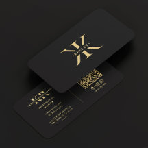 Logotipo de monograma K Elegante Negro Moderno