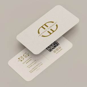 Tarjeta De Visita Logotipo de Monograma Mínimo Inicial Arena Profesi