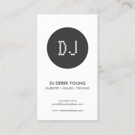 Tarjeta De Visita Logotipo de monograma moderno para DJ