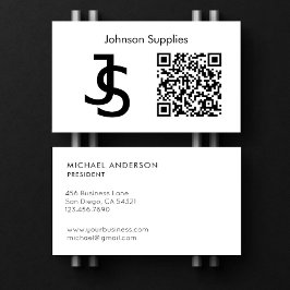 Tarjeta De Visita Logotipo de monograma personalizado de negocios mo