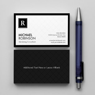 Tarjeta De Visita Logotipo de Monograma profesional moderno de Cuadr
